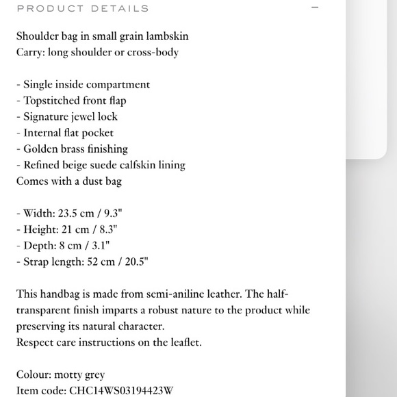 CHLOE | Drew Shoulder Bag in Grained Lamb Skin (MOTTY GREY) - Picture 12 of 12